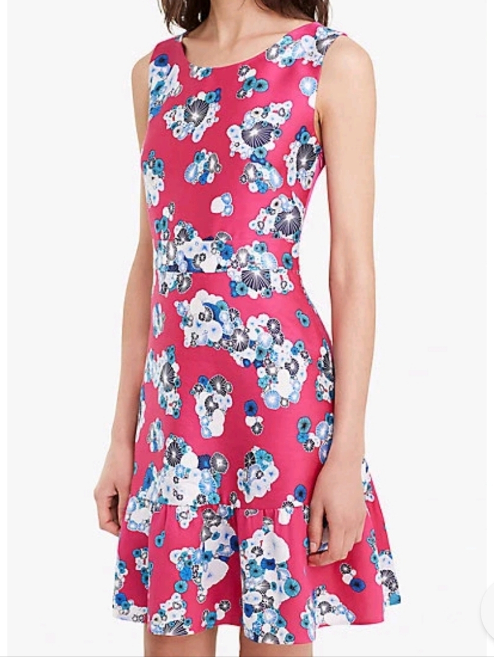 Diane von Furstenberg DVF Topanga Mikado Flowers Fit and Flare Dress 4
